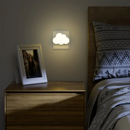Luce notturna LED nuvola con sensore crepuscolare automatico per bambini
