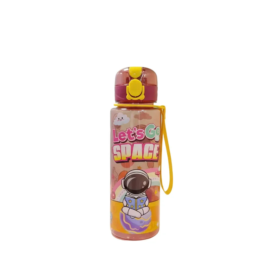 Borraccia astronauta bambini 700ml rosa su sfondo bianco