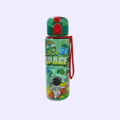 Borraccia astronauta bambini 700ml verde su sfondo bianco