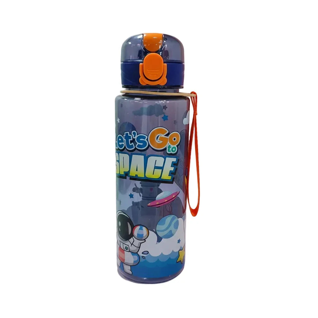 Borraccia astronauta bambini 700ml blu su sfondo bianco