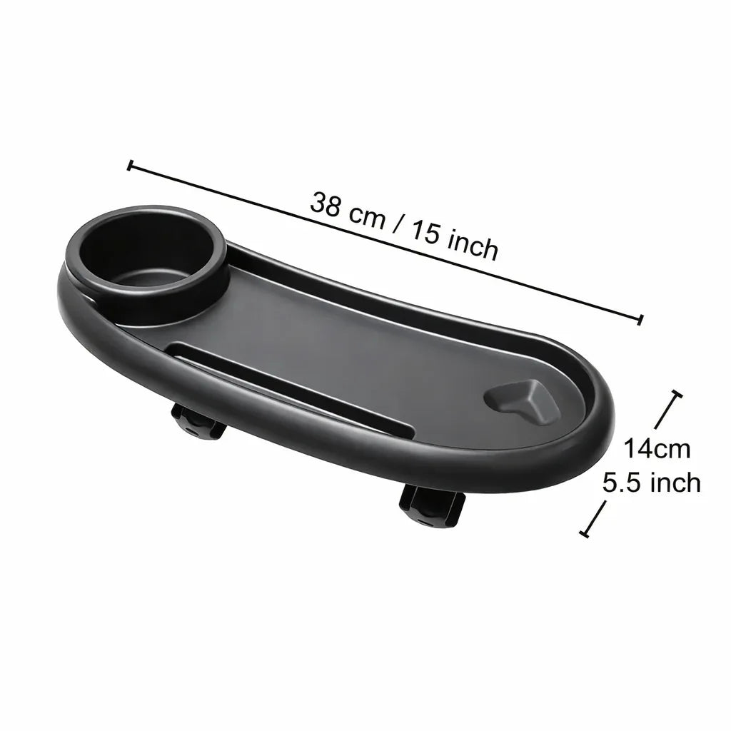Porta-bicchieri per passeggino 3 in 1 con vassoio universale antiscivolo
