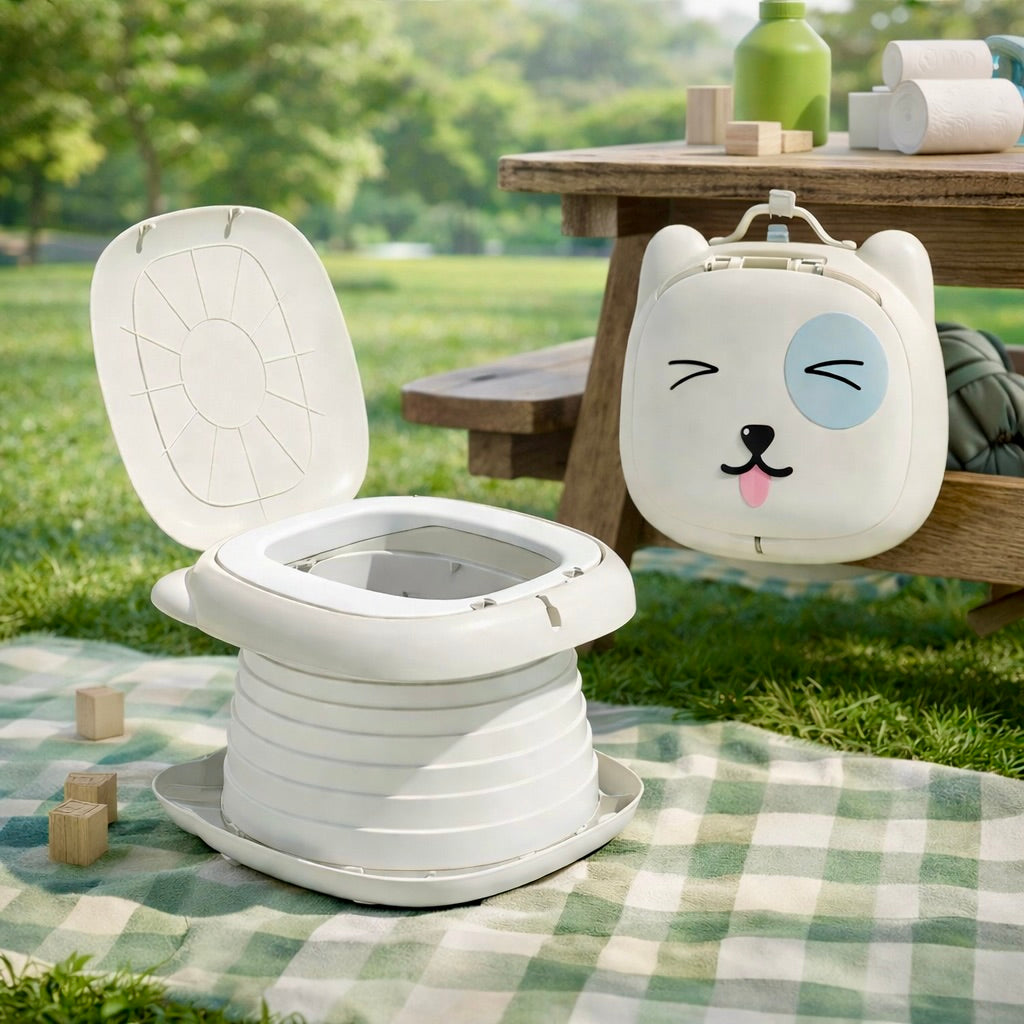 Vasino Portatile Pieghevole per Neonati e Bambini –  Soluzione Igienica per Uscite , Viaggi e Passeggiate