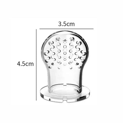 Succhietto silicone trasparente per neonati con superficie testurizzata rotonda