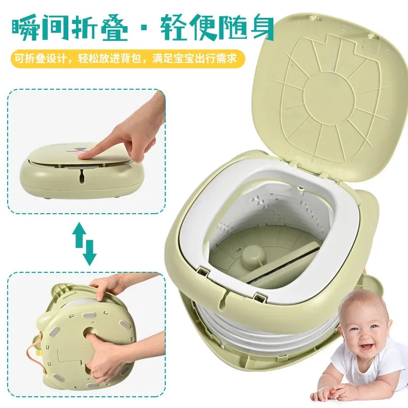 Portable Potty for Toddler Travel Foldable Potty Training Toilet for Car Camping Indoor Outdoor Bathroom for Baby Children Kids Dropshipman
