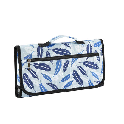  Fasciatoio portatile 3 in 1 impermeabile fantasia foglie azzurre e blu