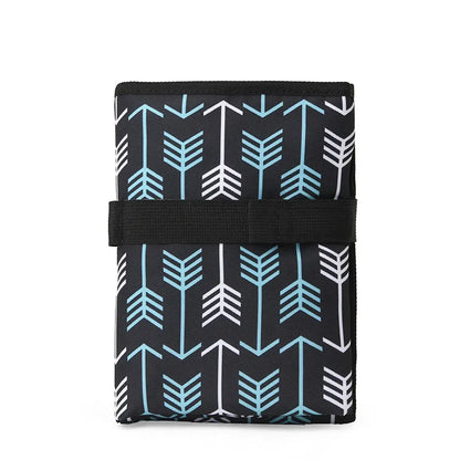 Fasciatoio portatile pieghevole impermeabile variante frecce nero chiuso 