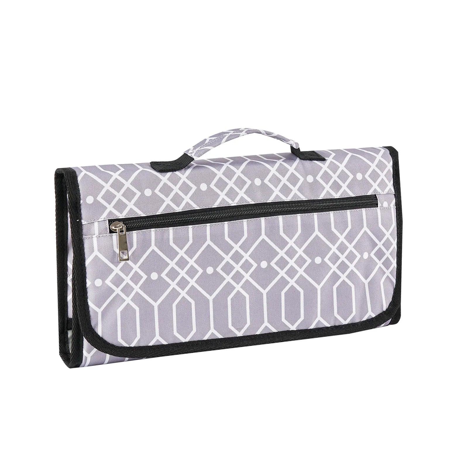 Fasciatoio portatile 3 in 1 impermeabile fantasia geometrica grigia
