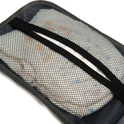 Fasciatoio portatile impermeabile in mesh nero con bordi rinforzati e cinghia centrale