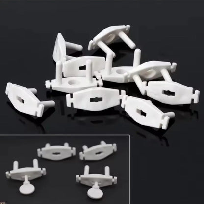 Clip di scorrimento cassetti in plastica bianca, design minimalista per Copriprese di sicurezza per bambini