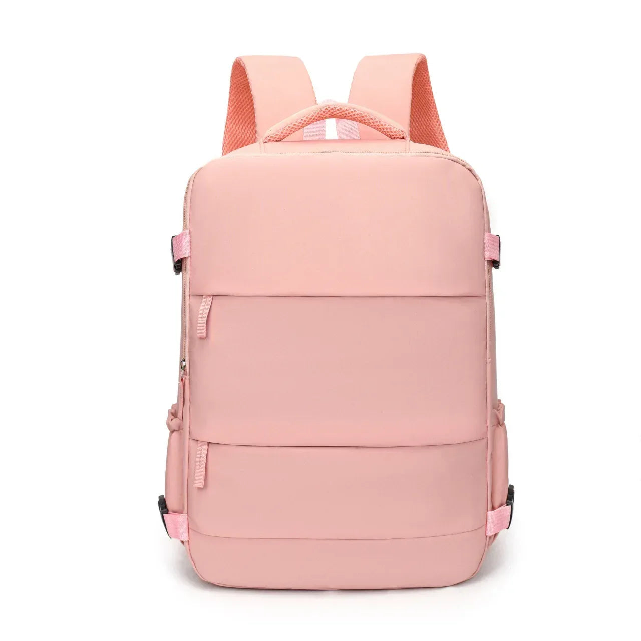 Zaino da viaggio elegante rosa cipria con design minimalista