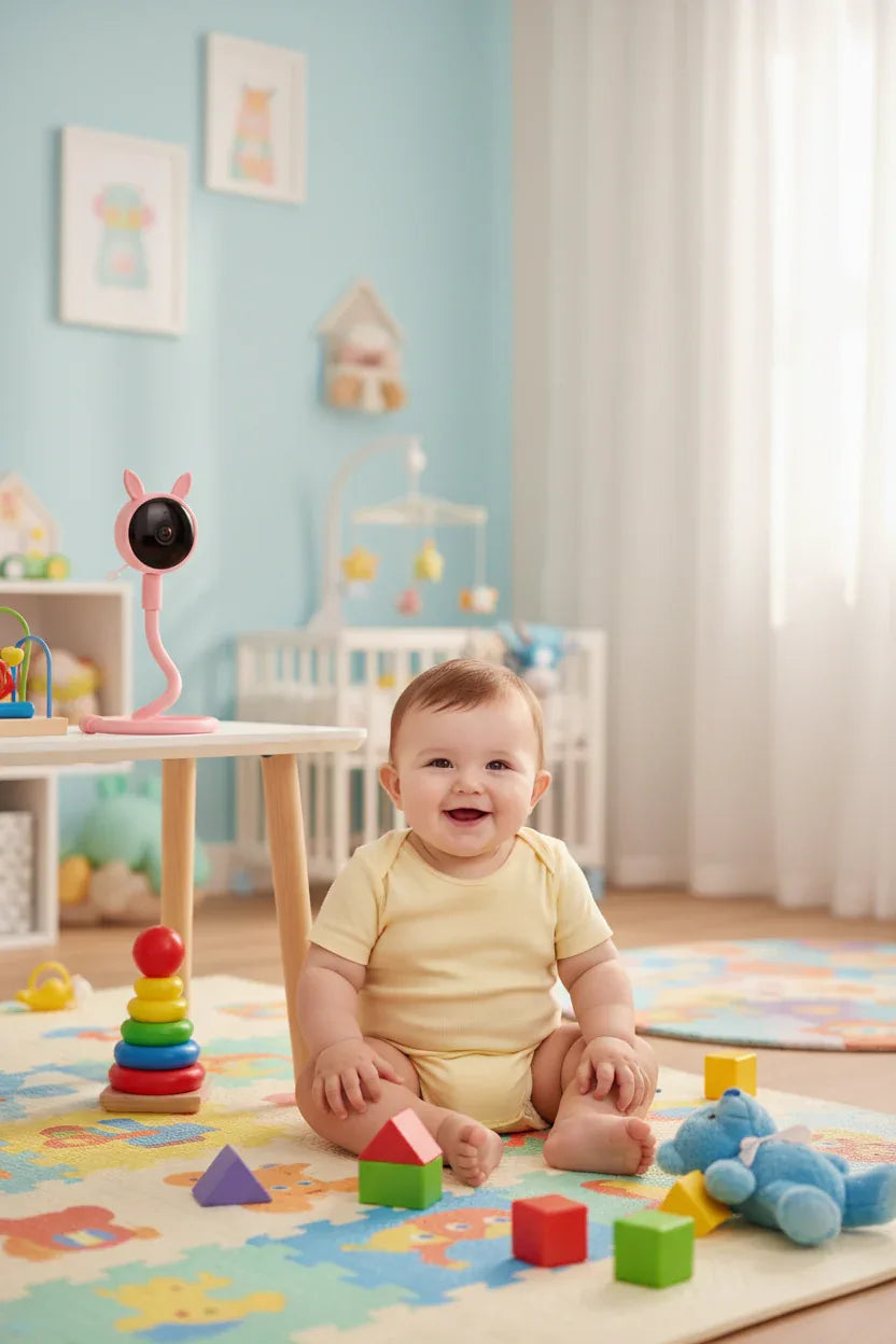Baby monitor smart 1080P HD bambino che gioca rilevamento movimento notturno
