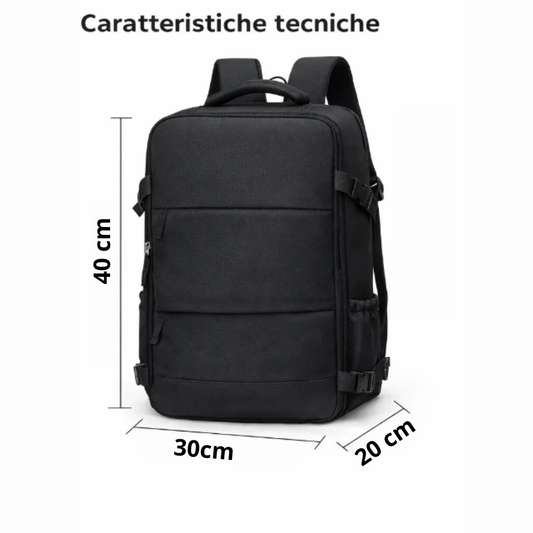 Zaino multifunzione impermeabile 40x20x30 cm – bagaglio a mano compatibile Ryanair