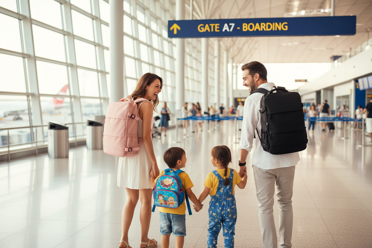 Famiglia in aeroporto - versione aggiornata
