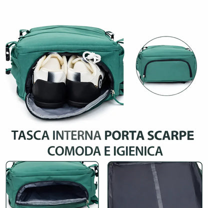 Zaino fasciatoio nylon spallacci imbottiti ergonomici per uscite con bambini