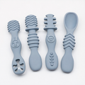 Set di Posate da Masticare in Silicone per Neonati e Bambini – Posate Morbide per Pappa e Dentizione