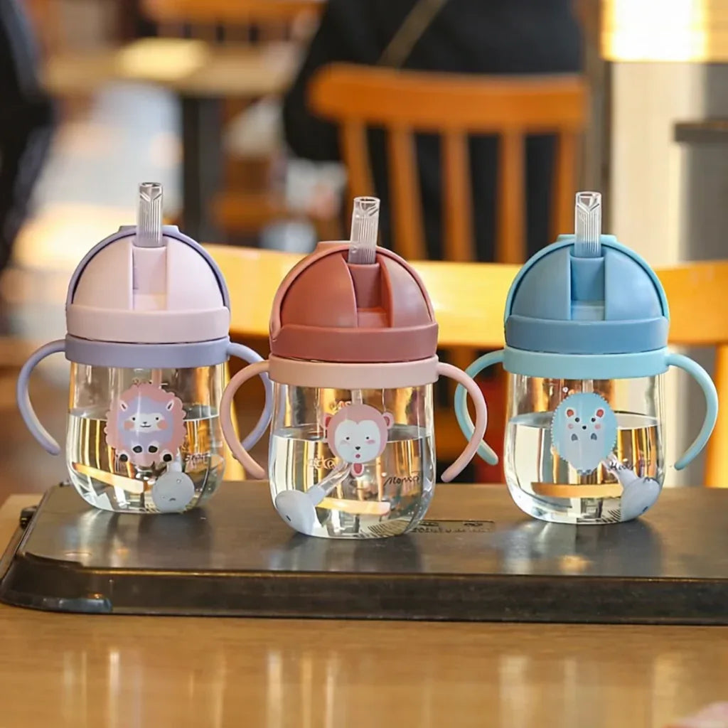  Borraccia per bambini con cannuccia e manici sippy cup BPA-free 1 anno