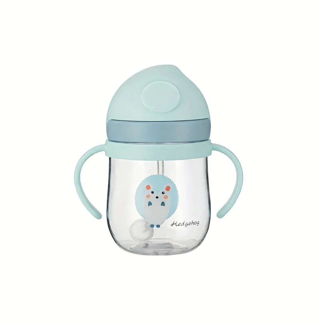 Borraccia bambini azzurra con manici ergonomici e cannuccia antigoccia