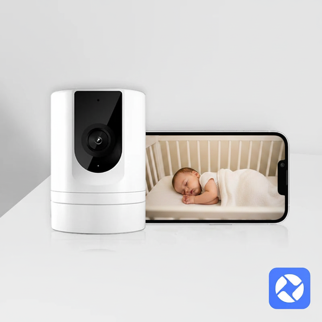 Telecamera baby monitor vista laterale